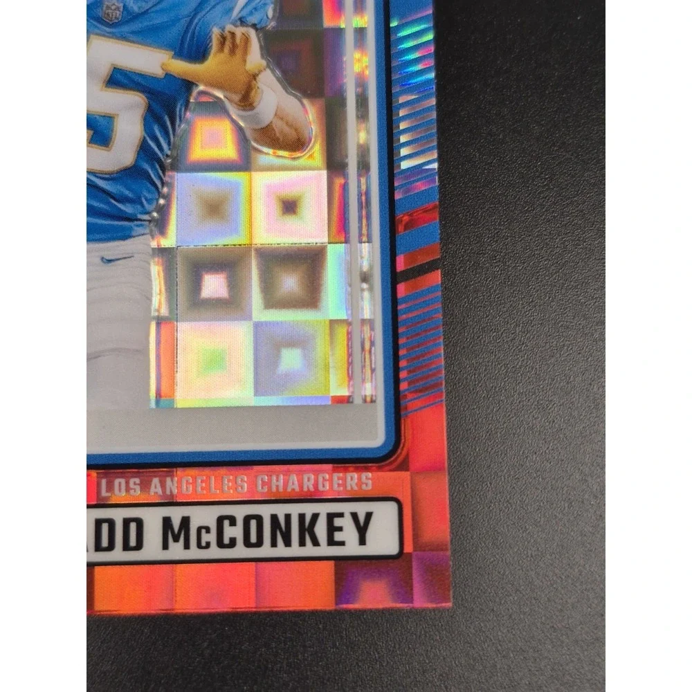 2024 Panini Donruss Rated Rookie Ladd McConkey #328 Red Pandora‎ Prizm (RC)